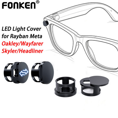 Fonken 2/4/6 Miếng Dán Chặn Đèn LED Rayban Me-ta Oakley/Wayfarer/Skyler/Headliner Kính Camera Llight Cover