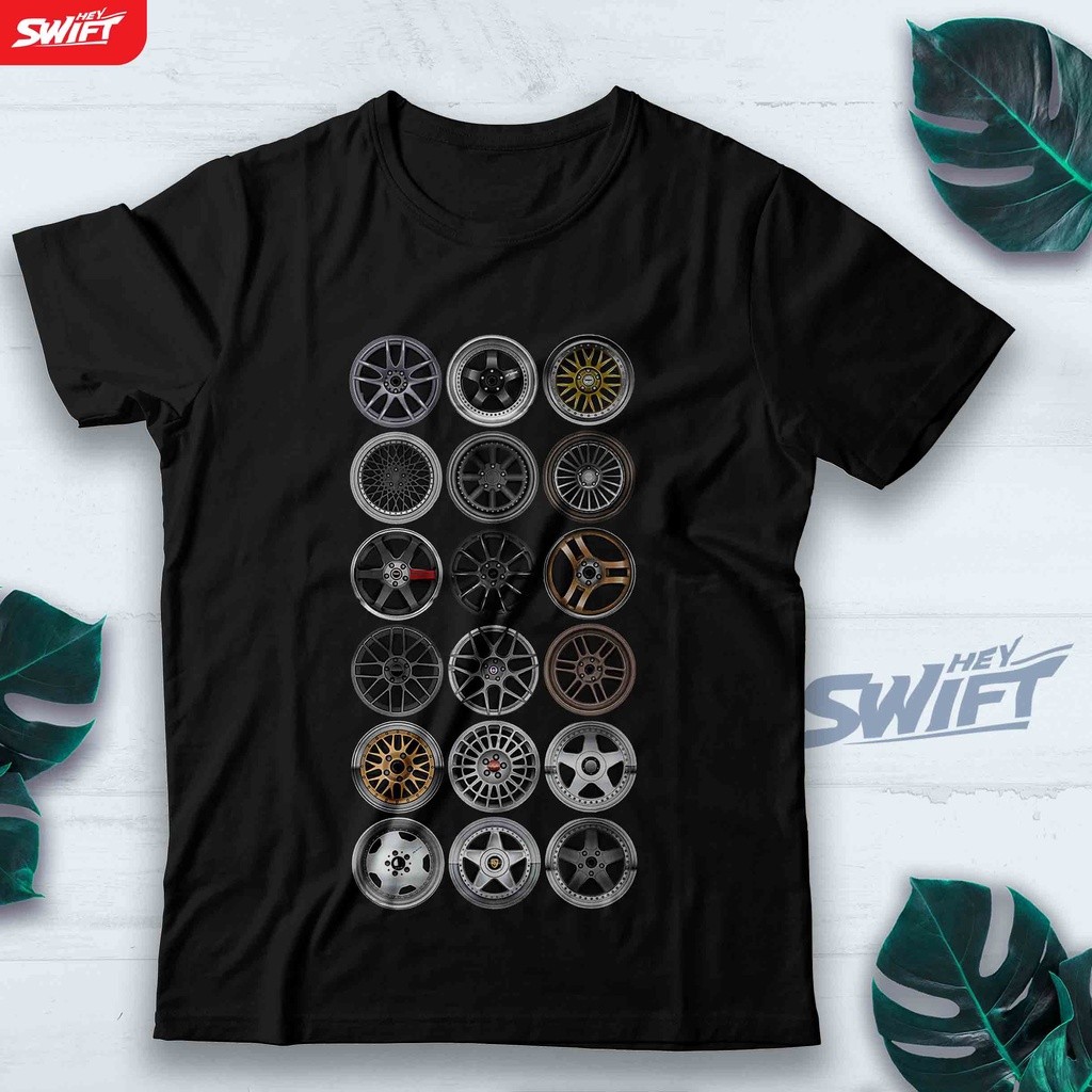 Wheels Rims Classic Velg Bbs Rays Áo thun công sở Microfiber Jersey