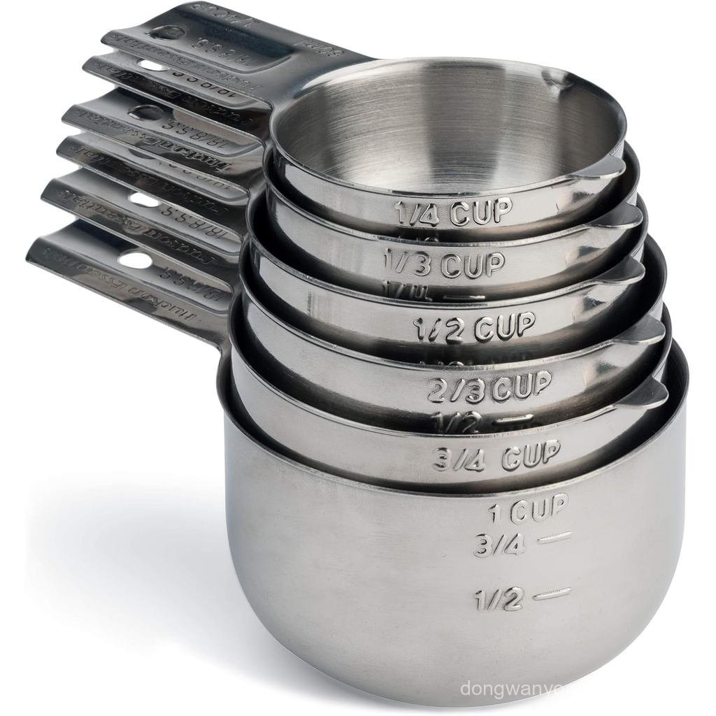 Bộ cốc đo bằng thép không gỉ Hudson Essentials (Bộ 6 món)