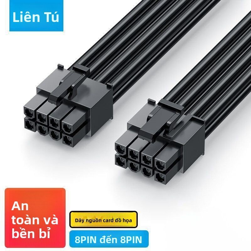 Cáp mở rộng 8Pin GPU đa năng tháo rời 6+2pin 8P một chia hai nguồn độc lập chất lượng tốt giao nhanh