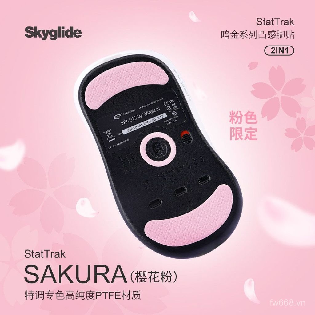 Miếng dán chân chuột vàng đậm phổ biến Skyglide Chất liệu Teflon Thích hợp cho chuột VAXEE NP01S Sak