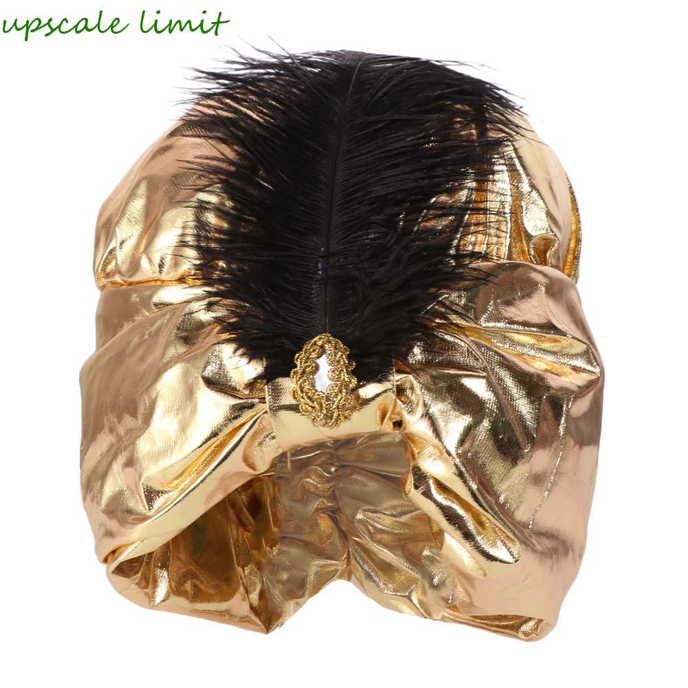 UPSCALE GIỚI HẠN Ấn Độ Xếp Ly Mũ, Dân Tộc Ả Rập Mũ Xếp Ly Ả Rập, Mũ Dân Tộc Cosplay Trang Phục Sulta