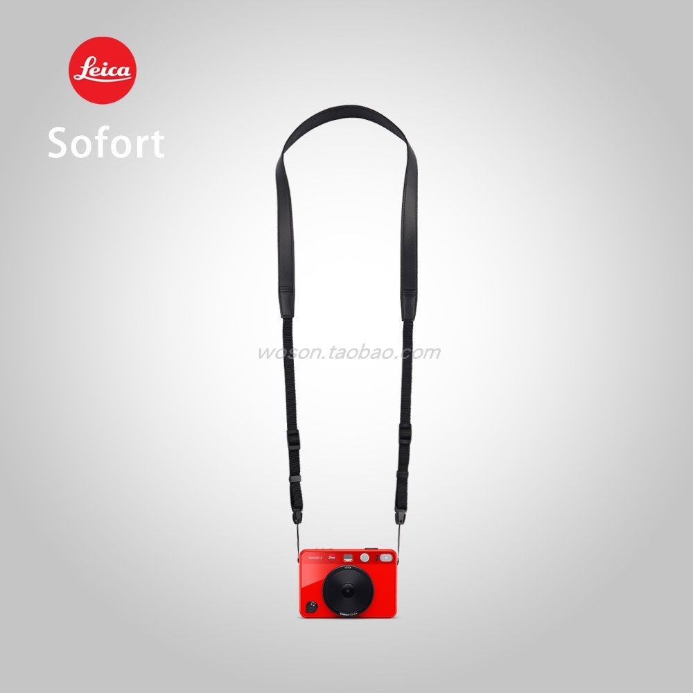 Leica / Leica Leica SOFORT 2 Camera Polaroid Hình Ảnh Dây Đeo Vai Dây Đơn Giản Đen