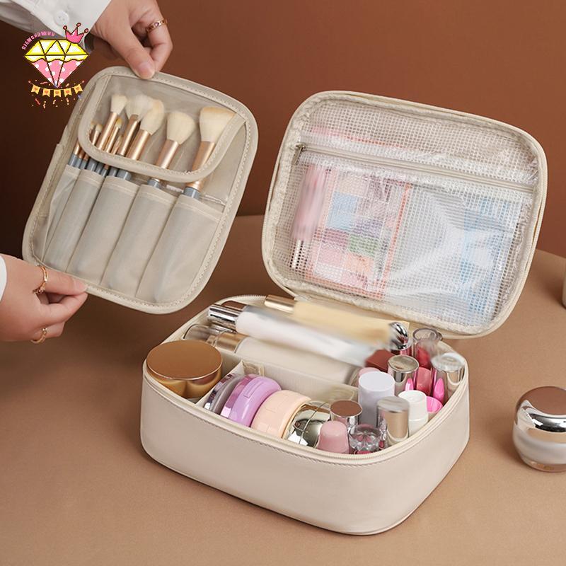 [DIAMONDWIND] Túi đựng đồ trang điểm PU 3 trong 1 Túi đựng mỹ phẩm giặt đa năng dung tích lớn di độn