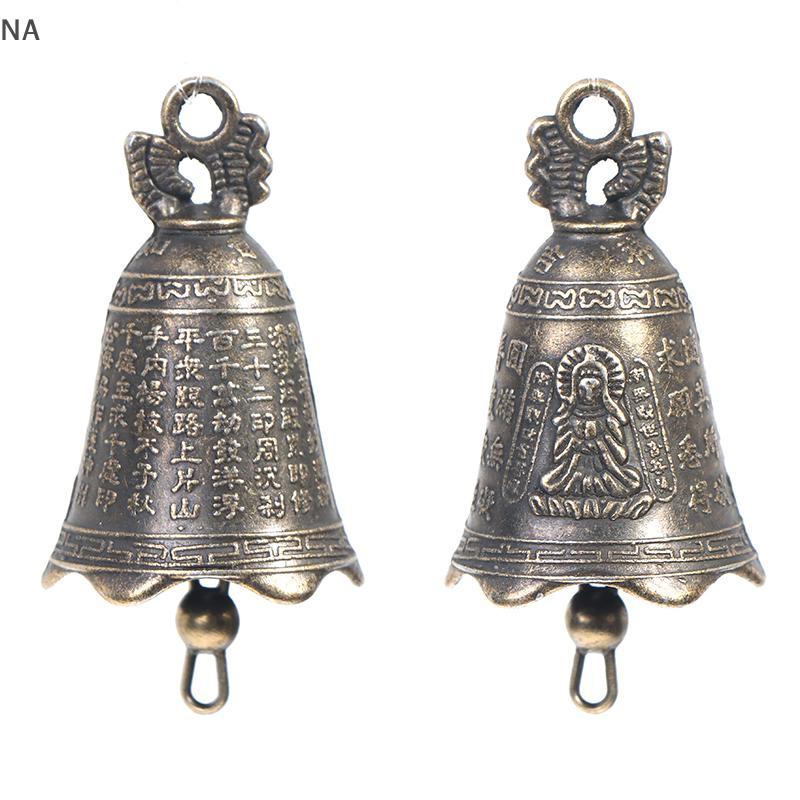 Na 2 Chiếc Chuông Cổ Trung Quốc Nhỏ Đồng Đồng Tượng Cầu Nguyện Quan Âm ccd