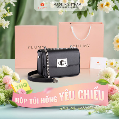 Bộ hộp quà YUUMY (Túi đeo chéo nữ YUUMY YN142 + Hộp quà YHQ2 + Túi giấy YTG2 + Túi rút BVR3838 + Thiệp cảm ơn YBT1)