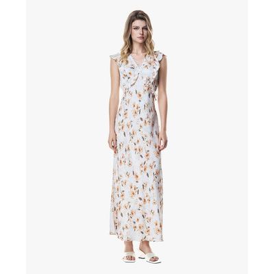 GIGI - Đầm sát nách midi in hoa phối bèo nhún_G2103D252145-04