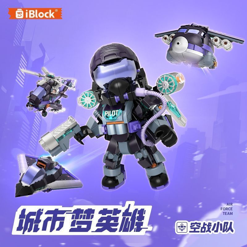 Iblock Air Combat Team Phi công Máy bay chiến đấu Giáo dục Đồ chơi trẻ em Gửi quà tặng sinh nhật cho