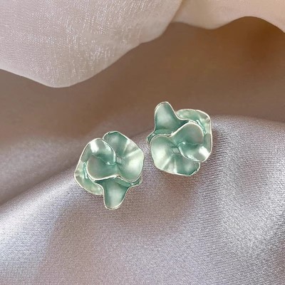 Pinkdudu Pháp Camellia Mỏng Đính Bông Tai Mới Tối Giản Giọt Dành Cho Nữ Thanh Lịch Hàng Ngày Trang Sức PD2646