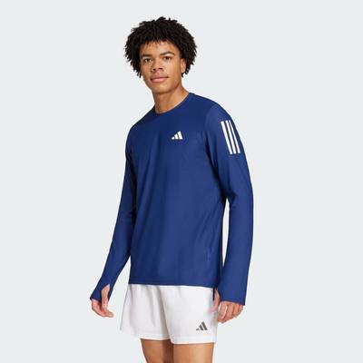 adidas Chạy Áo Thun Tay Dài Own the Run Nam Màu xanh da trời IM5412