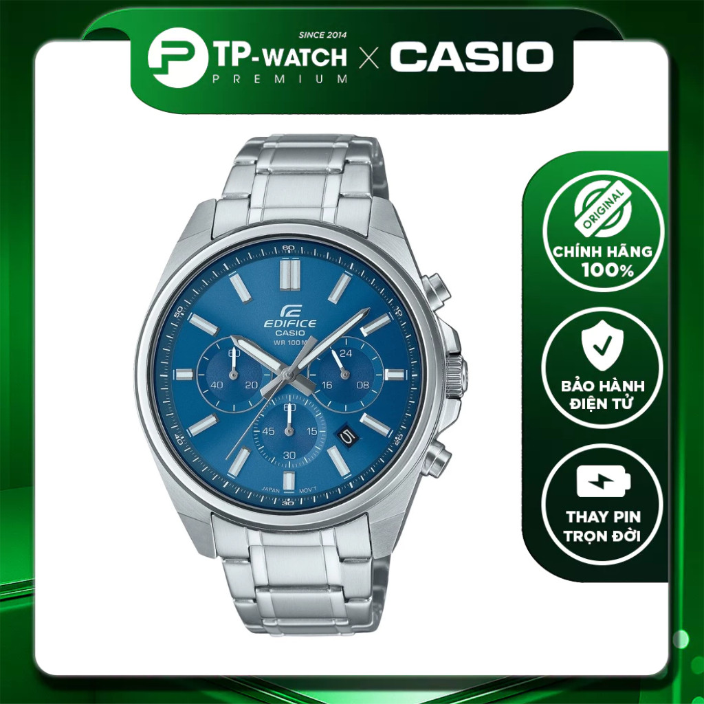 Đồng hồ nam dây thép Casio Edifice EFV-650D-2AVUDF Chống nước 100m | Edifice EFV-650D-2A