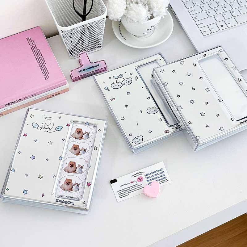 {odorata} Phim Hoạt Hình 4 Lưới Idol Card Photo Booth Album Cho 40 Chiếc 2x6 Inch Dải Ảnh Đánh Dấu T