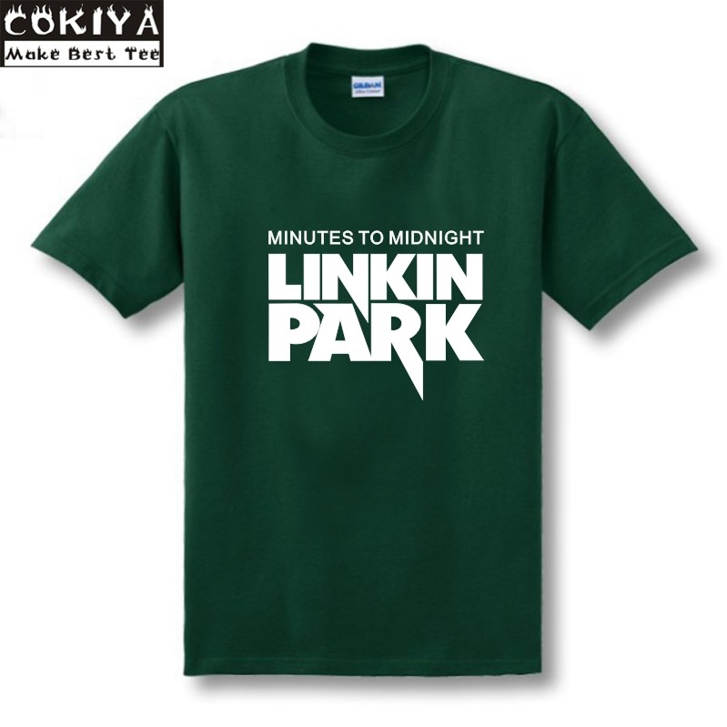 Mùa Hè Unisex Cổ Tròn In Linkin Park Linkin Park Phiên Bản Mỹ Rời Áo Thun Tay Ngắn Nửa Tay Hợp Thời 
