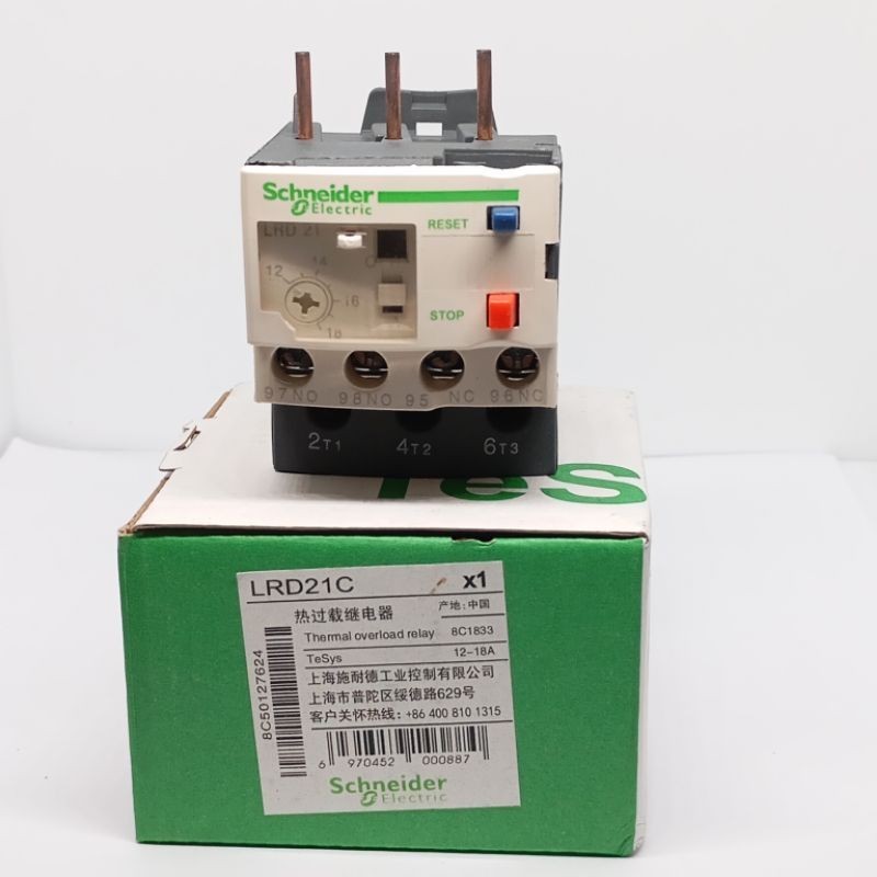Rơle quá tải nhiệt Schneider LRD21C Dòng điện định mức 12-18A TeSys Deca 10A Giao hàng nhanh trong n