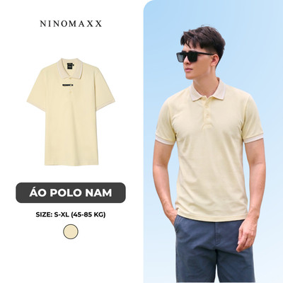 [LIVE] Áo Polo Nam Cao Cấp Ninomaxx Màu Be Form Travel Fit AEROSOFT Siêu Thoáng Mát 2510010