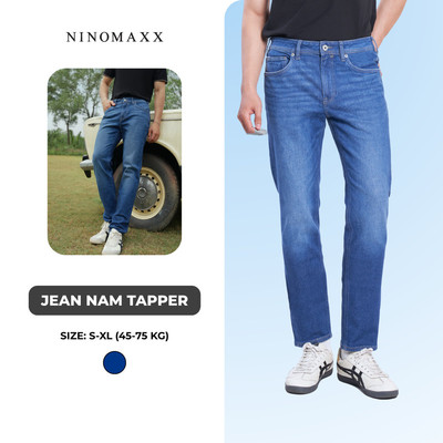 Quần Jean Nam Ninomaxx Form Tapered Xanh Dương RAWCORE DENIM Chất Vải Cứng Dày Độ Bền Cao Co Dãn Nhẹ 2508005