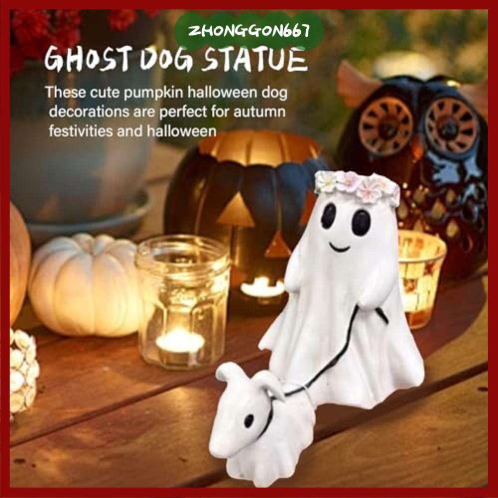 ZHONGGON1667 Ma Quái Chó Halloween Bức Tượng, Ma Ngoài Trời Trong Nhà Đi Bộ Ma Tượng Chó Đi Bộ, Tran
