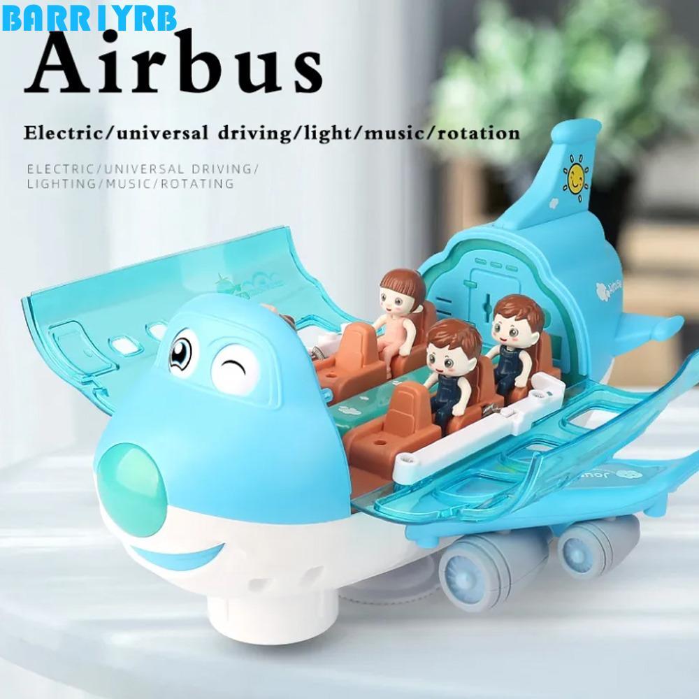 BARR1YRB Đèn LED Đồ chơi máy bay âm nhạc, Đồ chơi điện màu xanh / hồng Mô hình máy bay LED, Máy bay 
