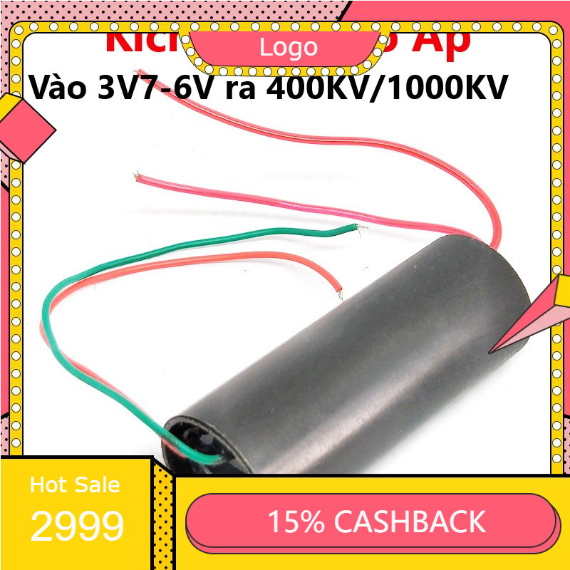Kích Điện Cao Áp, Vào 3V7-6V ra 400KV 1000KV(Máy đánh lửa, dùi cui) - Module tăng áp