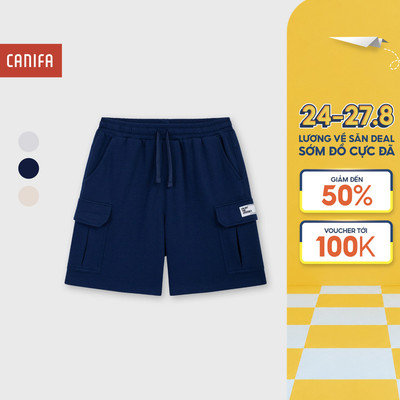 Quần soóc bé trai túi hộp dáng rộng CANIFA 2BS26C004