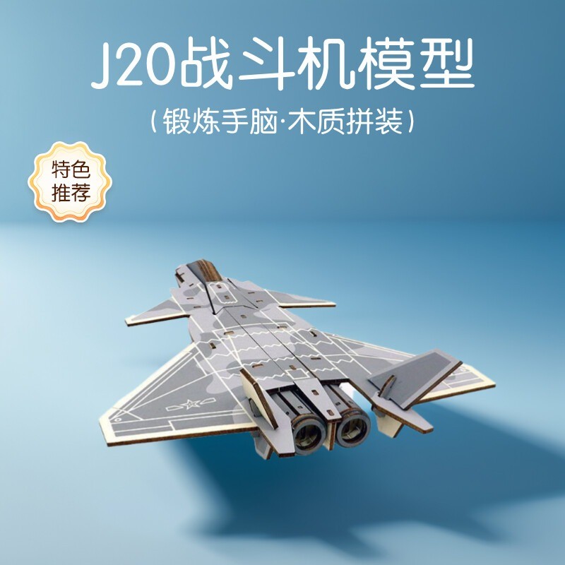 J20 Fighter Puzzle Lắp Ráp Stealth Fighter 3D Xếp Hình Ba Chiều Xếp Hình Laser Chất Liệu Thủ Công di