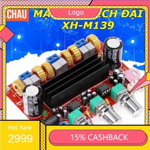105 Mạch khuếch đại âm thanh XH-M139 công suất 2x50W, sub 100W