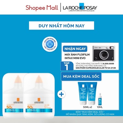 Bộ đôi chống nắng dạng serum siêu mỏng nhẹ La Roche-Posay ANTHELIOS UVAIR SPF50+ 50ml