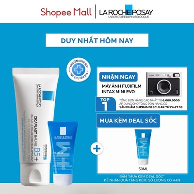 [FS] Bộ đôi dưỡng ẩm phục hồi Cicaplast Baume B5+ 40ml & sữa rửa mặt làm sạch La Roche-Posay 15ml