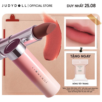 [MỚI] Son Lì JUDYDOLL Velvet Matte Lipstick Son thỏi Ẩm mướt Bơ mịn Mờ vân môi 3,6g