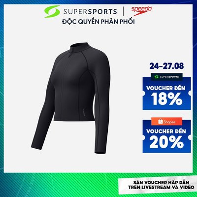 Áo Bơi Chống Nắng Nữ Speedo Long Sleeve Solid Zip (Asia Fit) - 8-A100318001