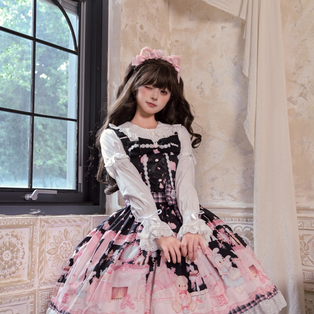 Sweet 100 jsklolita Princess lo Sweet Strap lo với phong cách nguyên bản