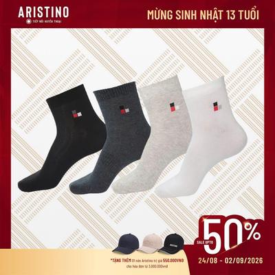 Tất vớ cổ trung ARISTINO - BIZMEN kháng khuẩn khử mùi, thấm hút mồ hôi tốt - BSC010