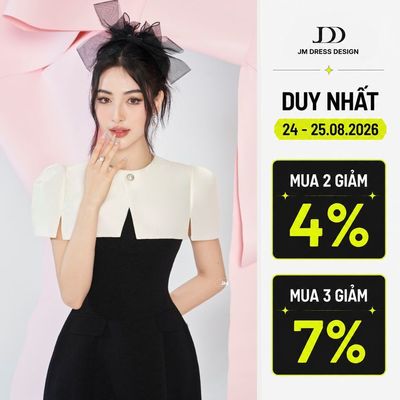 Đầm A giả áo khoác thun gân JM Dress Design 1S52.2302WF