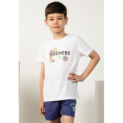 Áo Thun Tay Ngắn Bé Trai Skechers Urban Outdoor Short Sleeve Tee - SL325B268-0019 Online Sale