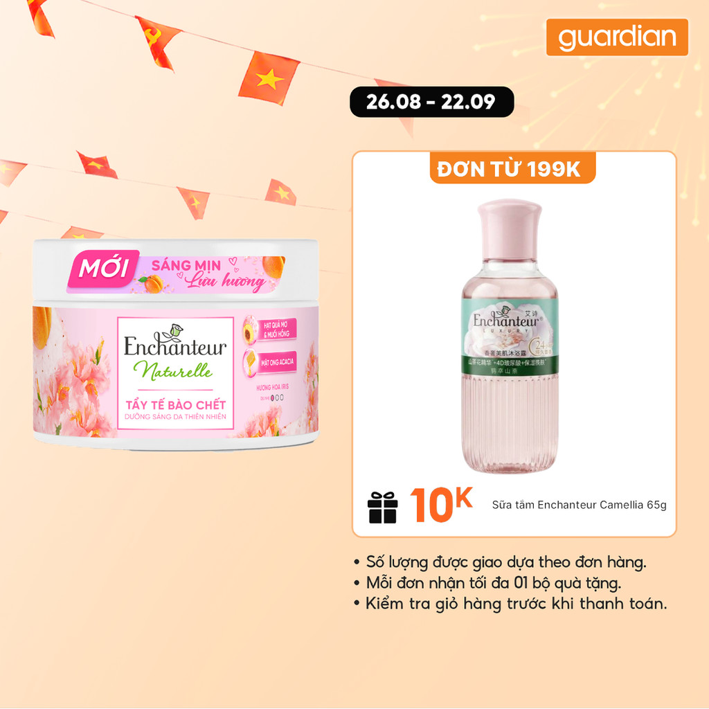 Tẩy tế bào chết sáng da Enchanteur Naturelle hương hoa Iris 250G | Guardian Việt Nam