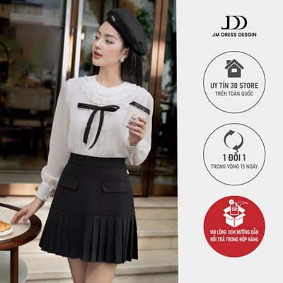 Áo sơ mi thiết kế JM Dress Design bèo cổ tròn 2S26.2309OG