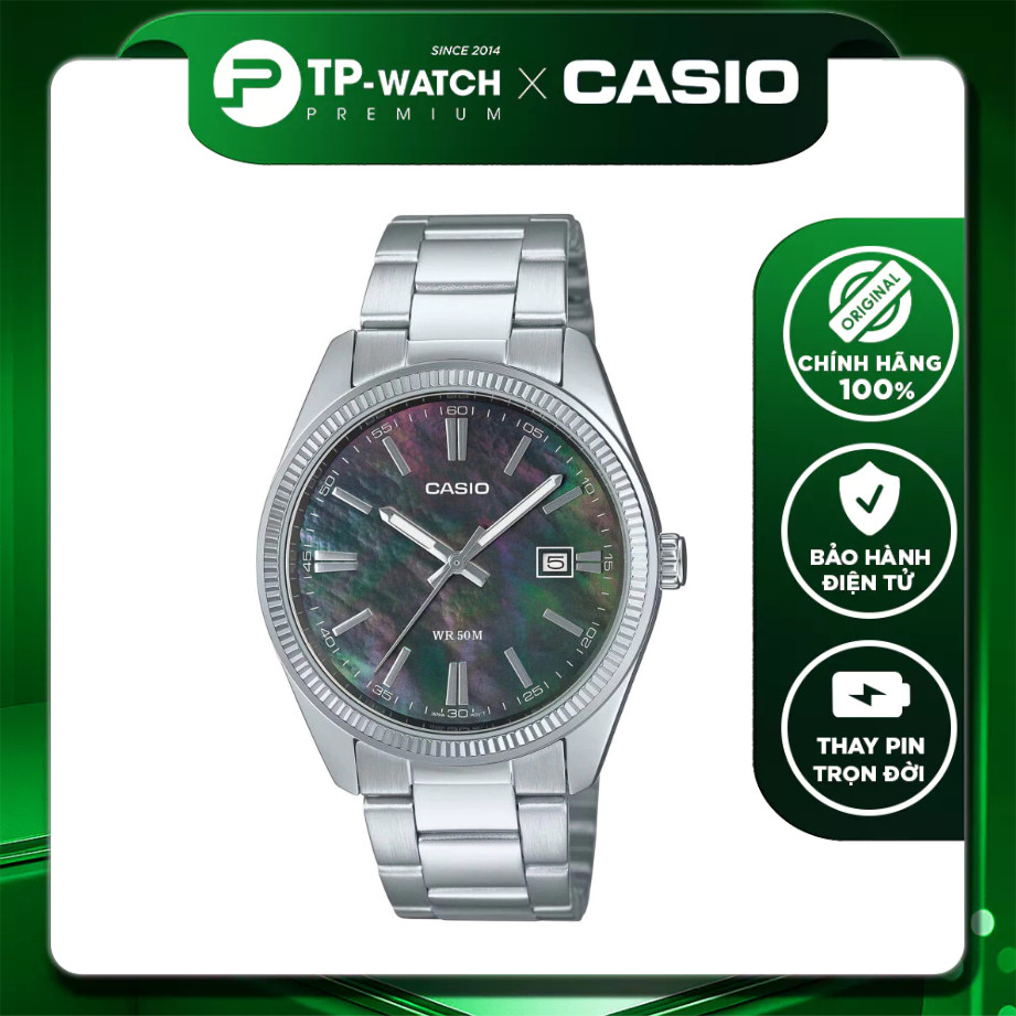 Đồng hồ nam dây thép Casio MTP-1302DS-1AVDF Size 38.5mm - Chống nước 50m | Casio nam MTP-1302DS-1A