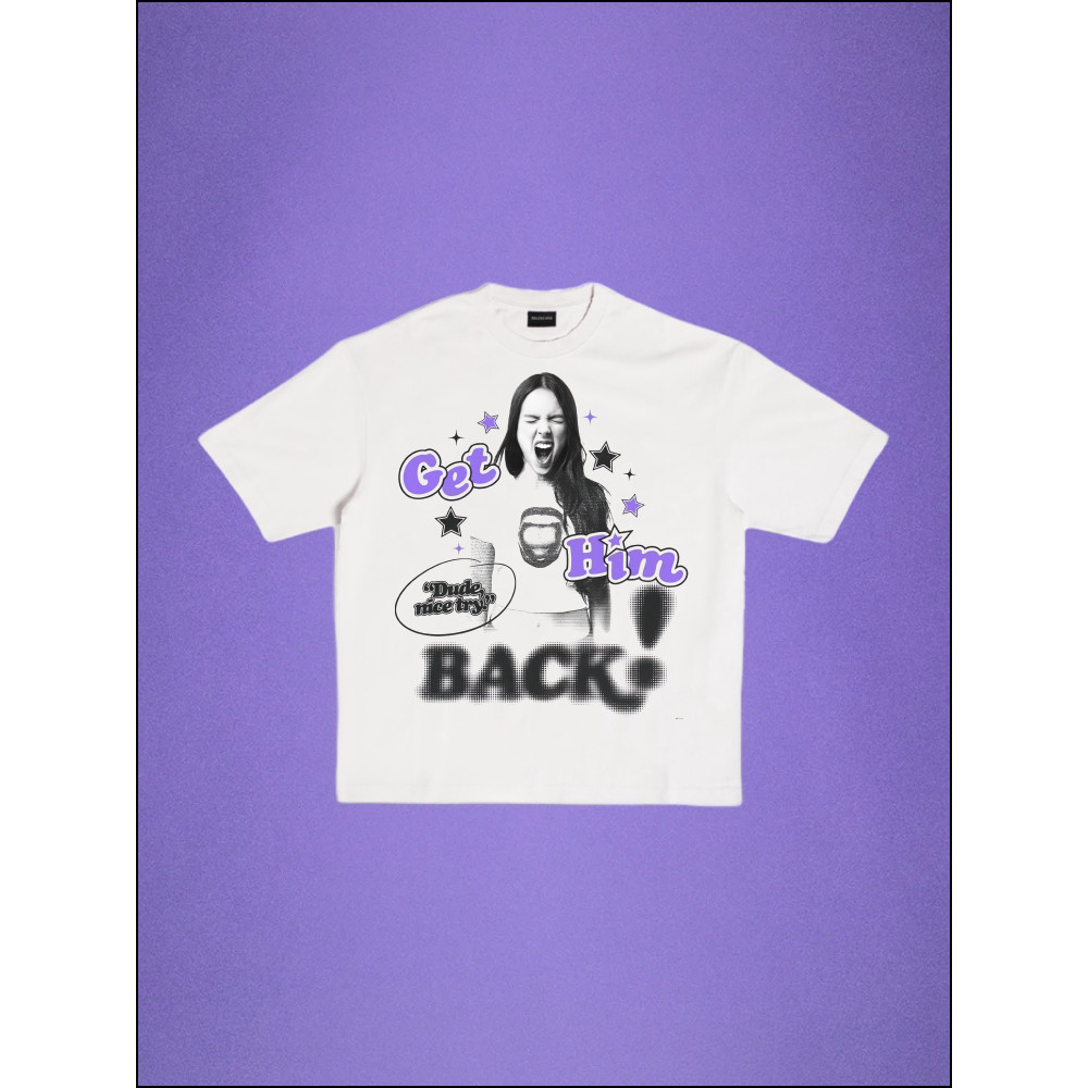 Áo phông ngắn tay thiết kế thích hợp cùng kiểu dáng bên ngoài GET HIM BACK Yaya OLIVIA RODRIGO