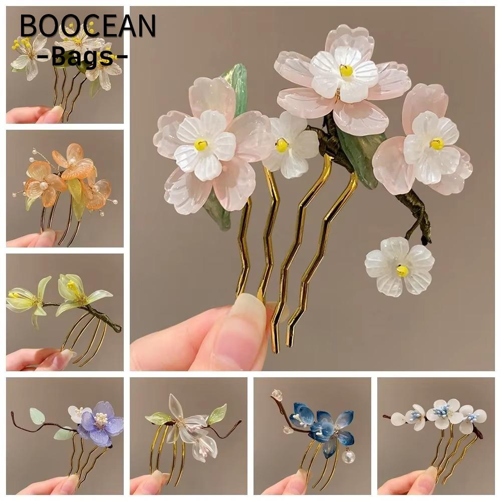 Lược chải tóc BOOCEAN, Que tóc hình chữ U, Lược chải tóc hoa phong cách Trung Quốc