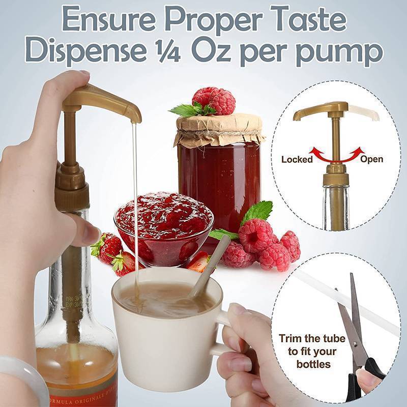 [NR] 750ml Cà Phê Trong Suốt Xi-rô Ong Nhỏ Giọt Bảo Quản Bình Bơm Bóp Bình Sữa Mật Ong Hộp Đựng MỚI