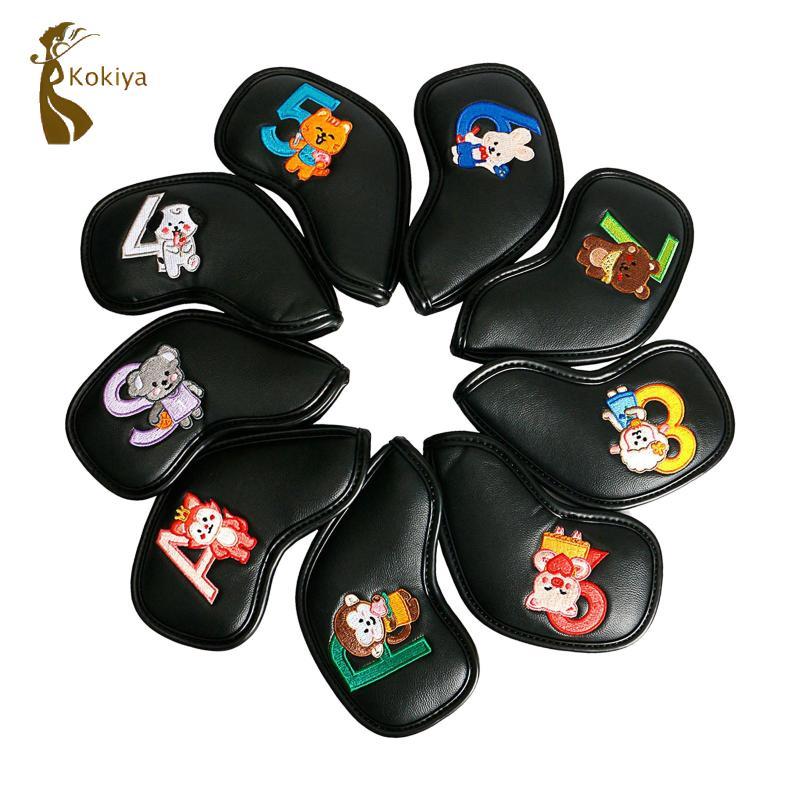 9x Golf Iron Headcover Set Golf Club Head Cover Golf Cue Wedges Tay áo cho người mới bắt đầu