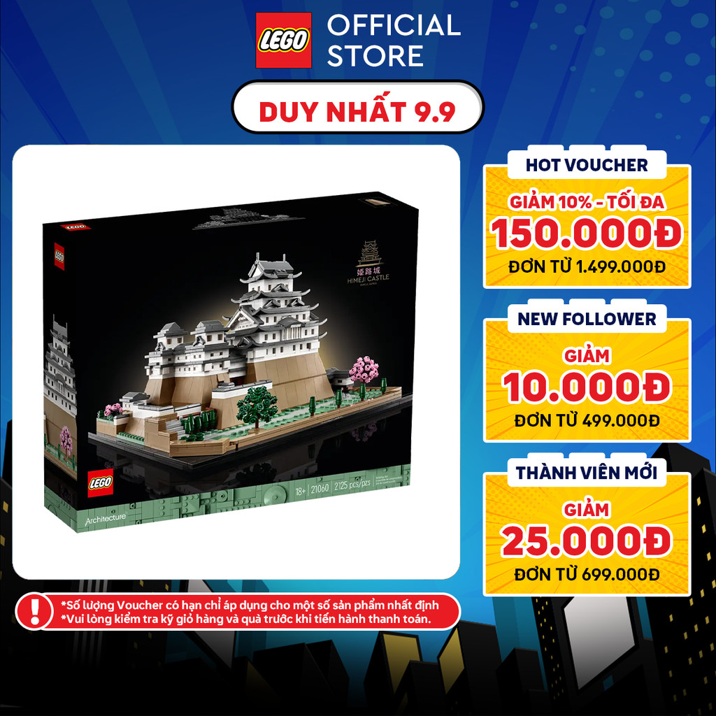 LEGO ARCHITECTURE 21060 Đồ chơi lắp ráp Lâu đài Himeji (2125 chi tiết)