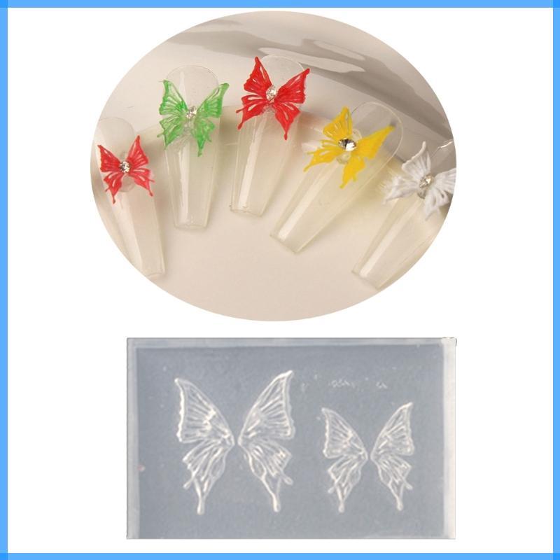ROY Khuôn Silicon DIY Nail Art Phụ Kiện Ballet Phong Cách Nơ Nhựa Khắc Khuôn