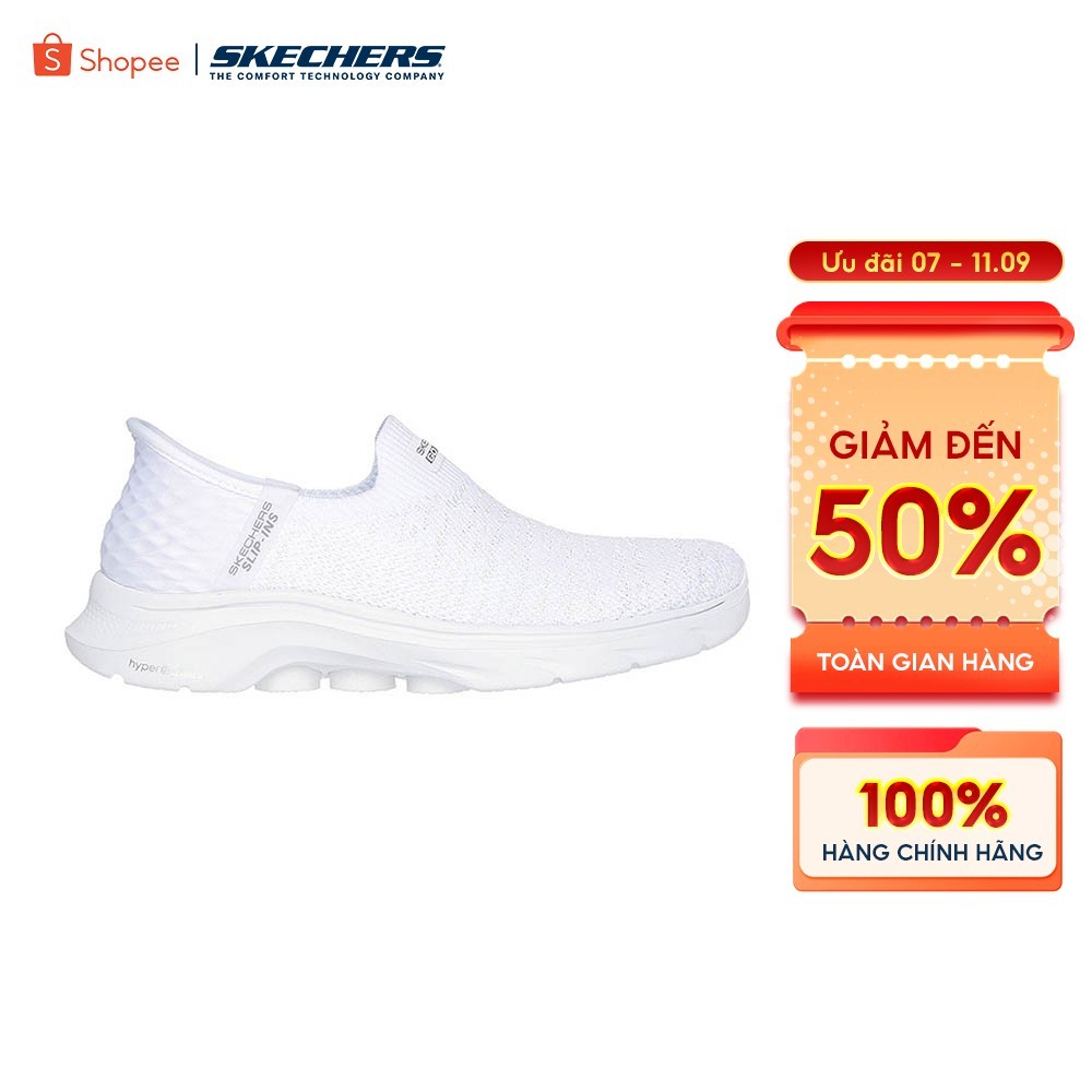 Giày Thể Thao Nữ Skechers Slip-ins GOwalk 7 Springtime Đi Bộ - 125219-WHT Air-Cooled Memory Foam Onl