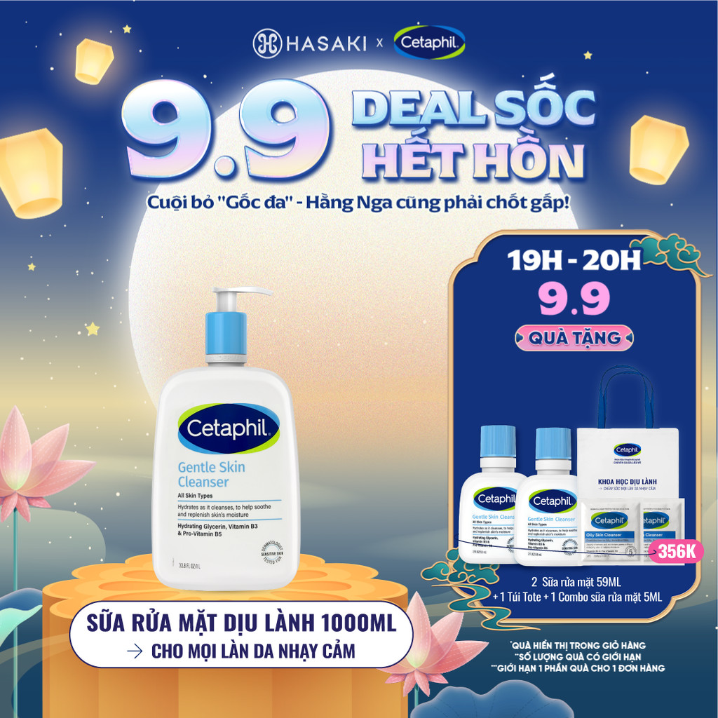 [DAILY] Sữa Rửa Mặt Cetaphil Dịu Lành Cho Da Nhạy Cảm 1000ml Hasaki Sản Phẩm Chính Hãng