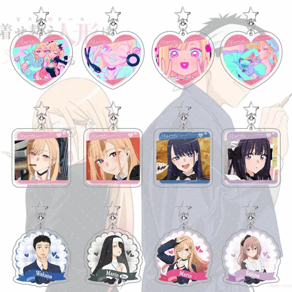 New Design Kitagawa Marin SD Cute  Kawaii Acrylic Keychain Set Keyring Hanging For er Key Chain