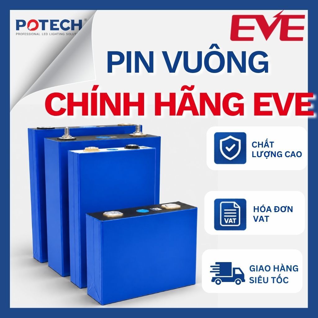 Pin vuông EVE LiFePO4 3.2V LF100LA 100Ah LF105 105Ah LF206 206Ah MB31 314Ah - bán lẻ 1 cell