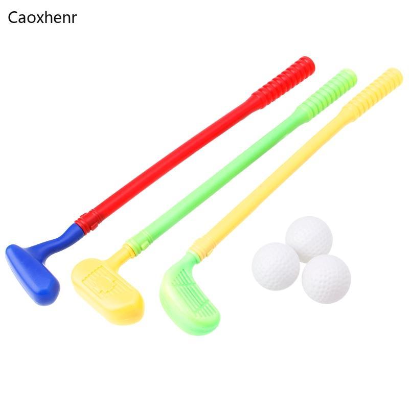 Caoxhenr Mini Trò Chơi Golf Đồ Chơi Trẻ Em Câu Lạc Bộ Golf Cho w 3Club 3Ball Tập Đi Sân Hoạt Động T