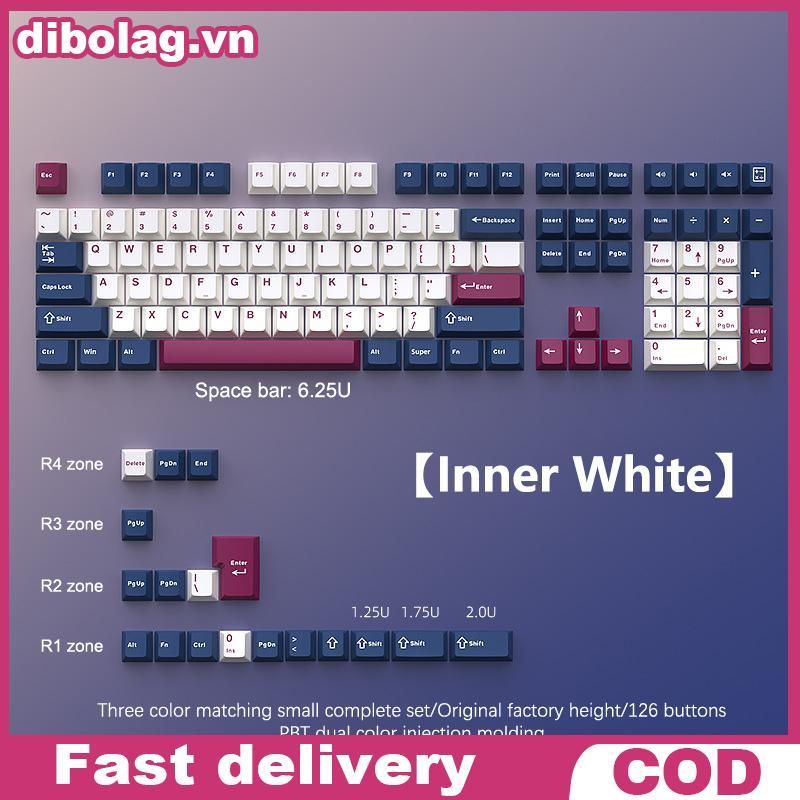 DIBO 126 Phím Double PBT Cherry Keycap cho bàn phím MX Switch, GMK67 GMK87 GMK61 Key Cap.