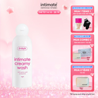 Dung Dịch Vệ Sinh Intimate With Lactic Acid ZIAJA Giúp Khử Mùi Hôi, Củng Cố Lợi Khuẩn, Cân Bằng pH 200ml